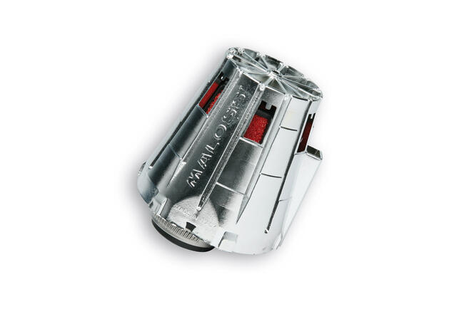 047729.w0 Filtro Aria Red Filter E5 Con ø 43 Per Carburatori Phbl 25 Con Cuffia Cromata Malossi